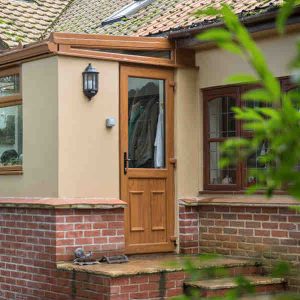 PVCu casement door