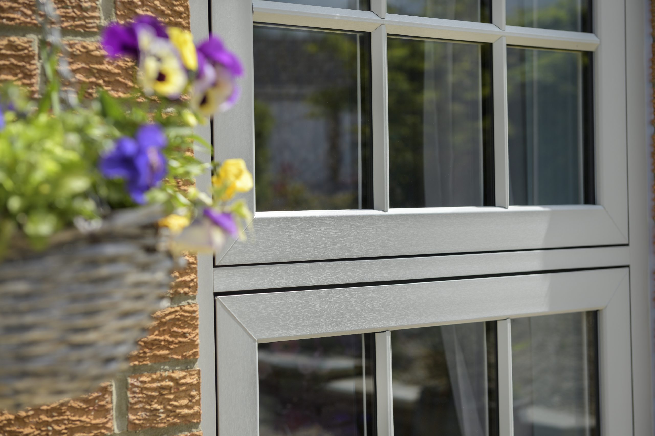 Flush sash window profile foiling