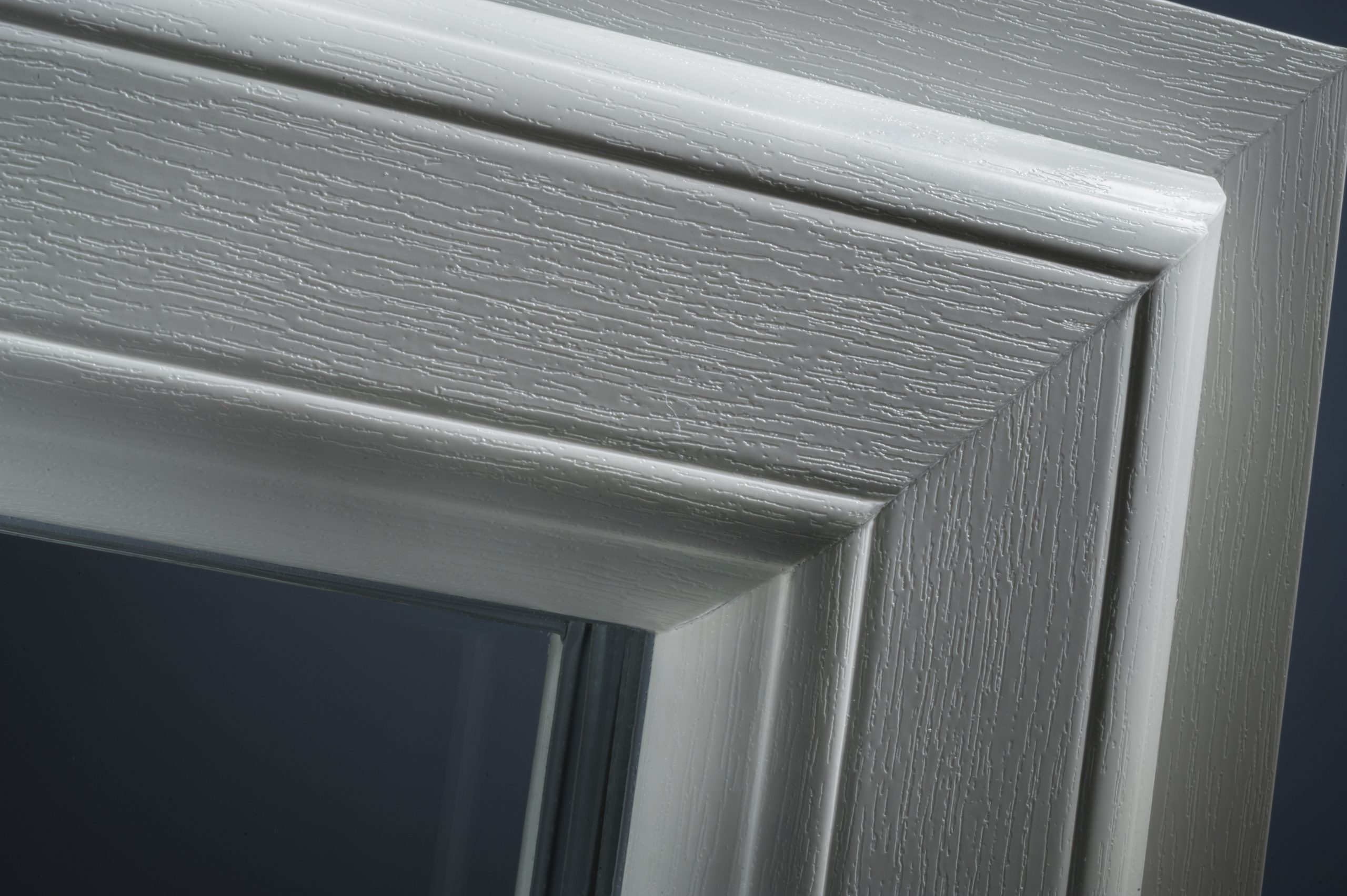 White woodgrain window profile foiling
