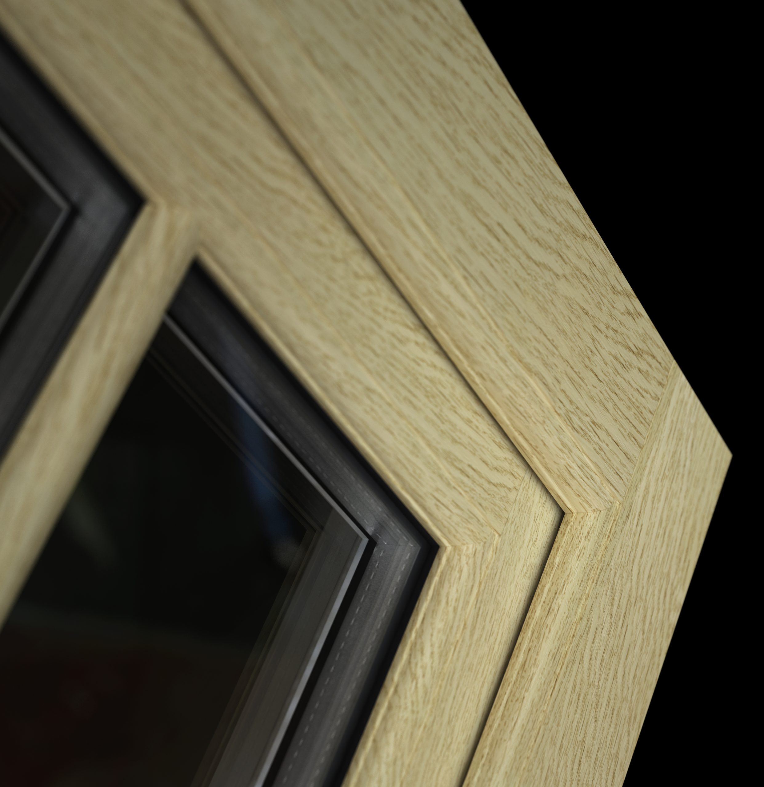 Woodgrain window profile foiling with mechanical joint